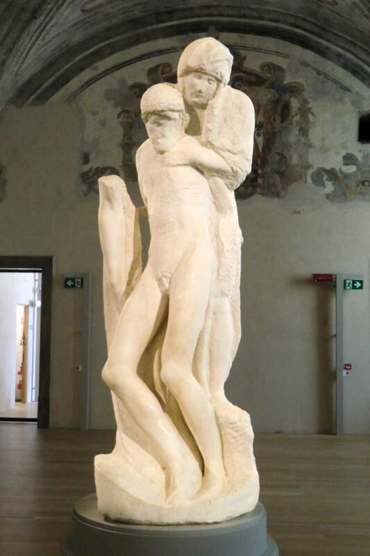 Pietà Rondanini - Michelangelo w Muzeum Sztuki Antycznej w Mediolanie