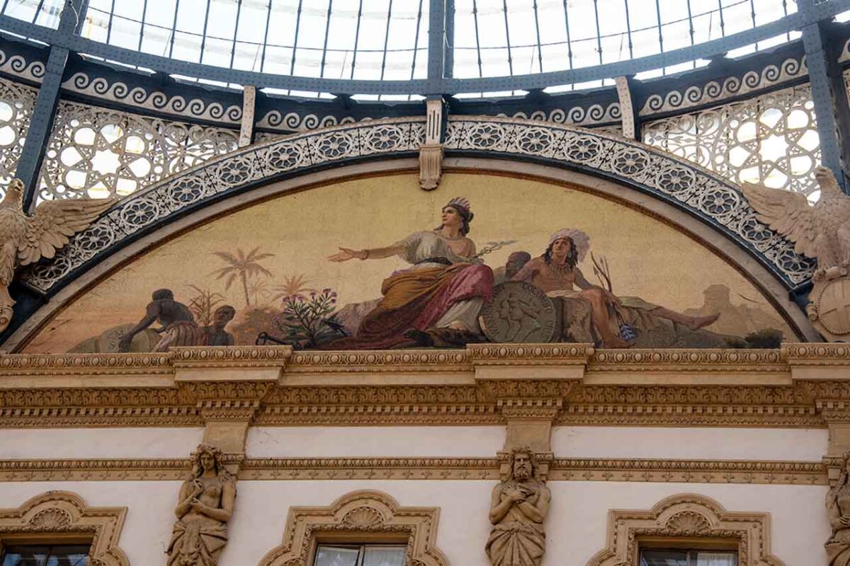 Malowidłow Ameryka w Galerii WIktora EManuela w Mediolanie