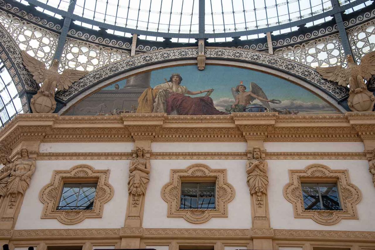 Malowidło Europa w Galerii Wiktora Emanuela w Mediolanie
