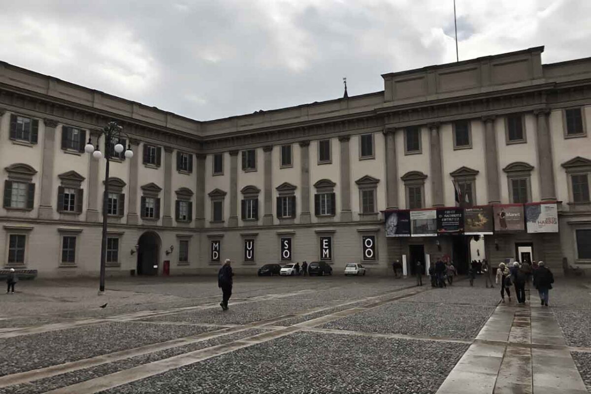 Palazzo Reale in Milan, a former royal residence, now a venue for exhibitions and cultural events, with distinctive architecture.