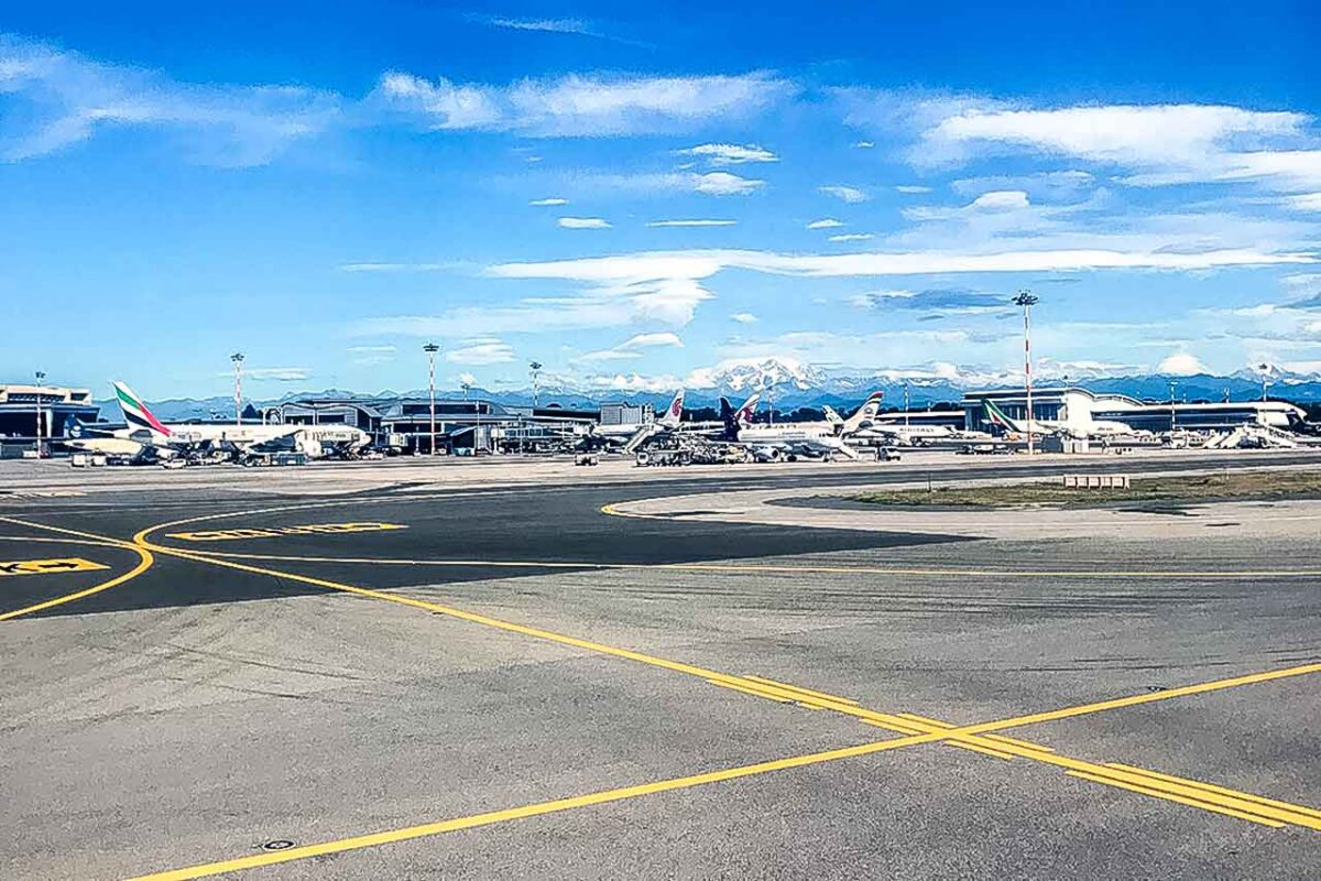 Lotnisko Malpensa, jedno z głównych lotnisk Mediolanu