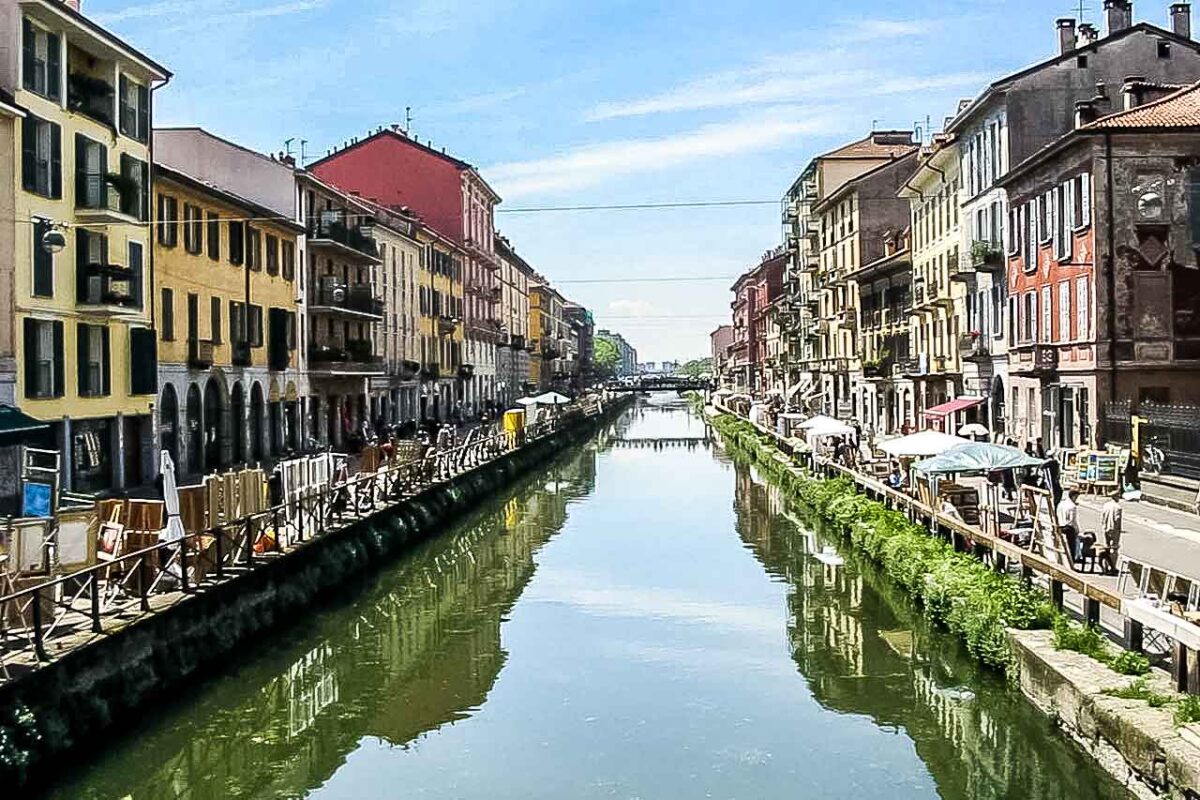 The Naviglio district, famous for its canals and restaurants