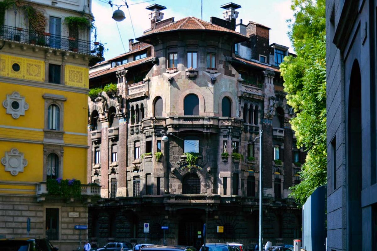 Quadrilatero del Silenzio, a district famous for its graceful Art Nouveau and libertine architecture, charming gardens and an atmosphere of peace.