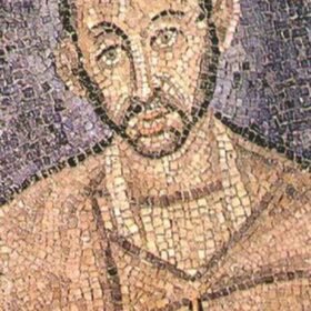 Image of Saint Ambrose, patron saint of Milan, depicted in art