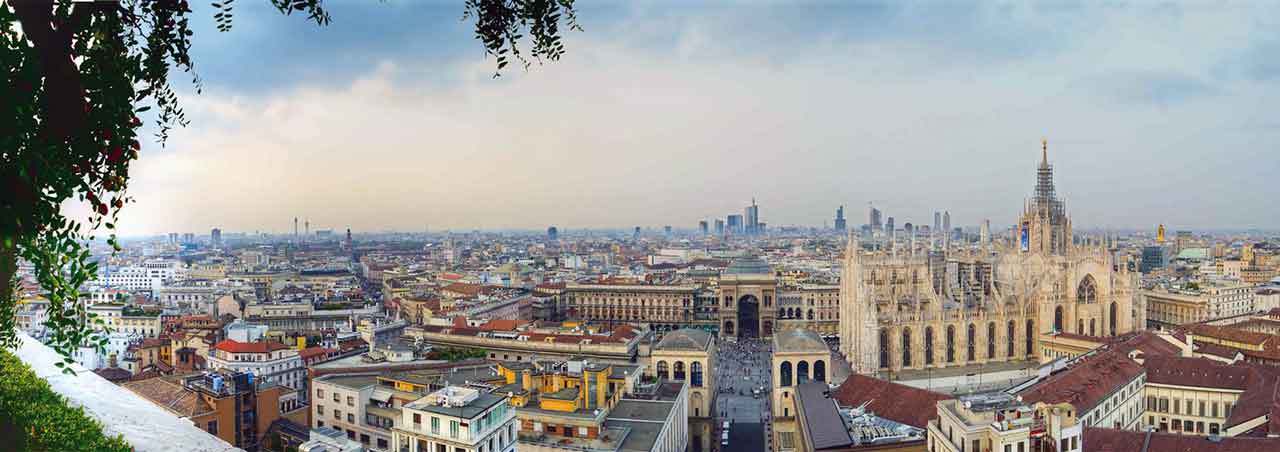 Panorama of the Duomo in Milan