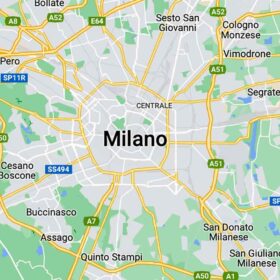Położenie geograficzne Mediolanu - Mapa