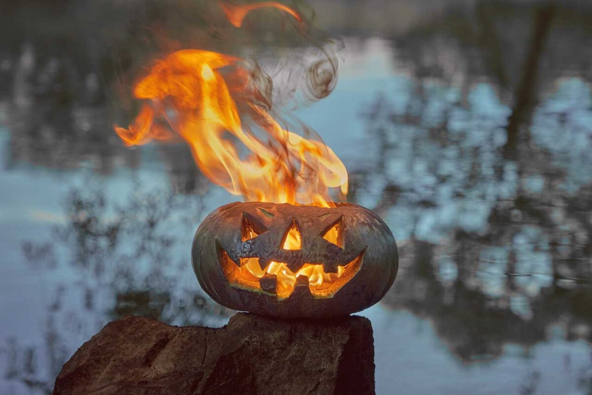 Halloween scenery in Milan, festive decorations and events