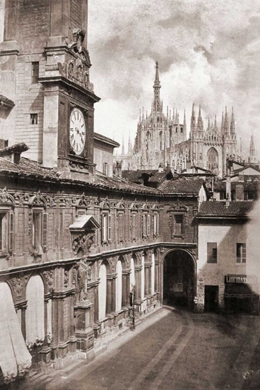 Piazza Mercanti 1 860 roku (obecnie Via dei Mercanti)